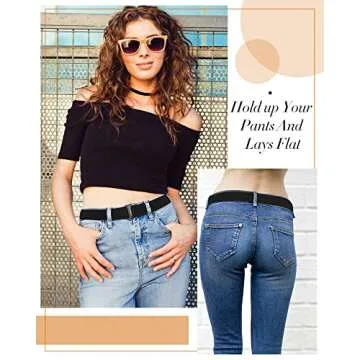 SATINIOR Invisible Stretch Belts - 4 Pack for Women