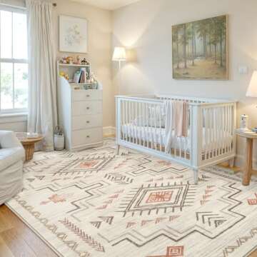 Elegant STARUIA Washable 8x10 Area Rug - Soft Non-Slip Home Decor