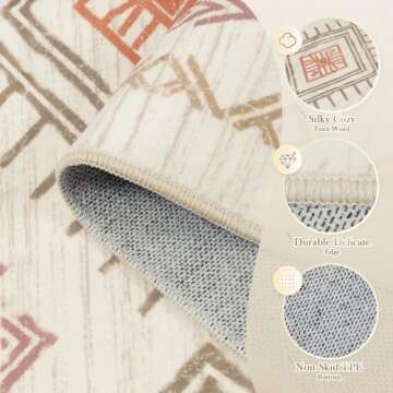 STARUIA Washable 8x10 Area Rug for Living Room