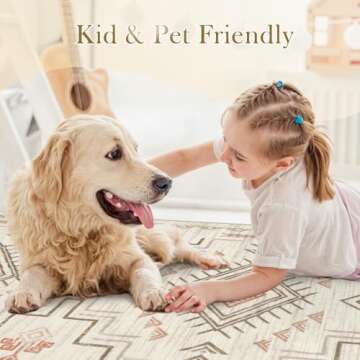 STARUIA Washable 8x10 Area Rug for Living Room