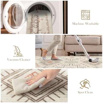 STARUIA Washable 8x10 Area Rug for Living Room
