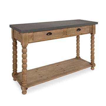 Kate and Laurel Rutledge Farmhouse Two Drawer Console Table