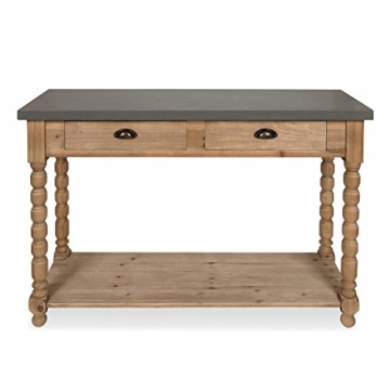 Kate and Laurel Rutledge Farmhouse Two Drawer Console Table