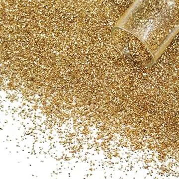 LYFJXX 1 lb Crushed Glass Glitter for Crafts, DIY Nail Art, Vase fillers for Centerpieces Table Scat...