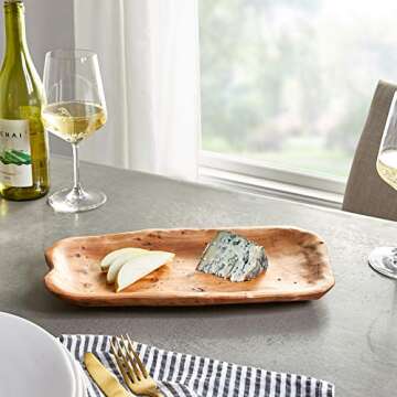 Enrico Root Wood Large Platter – Unique Hand-Carved Art