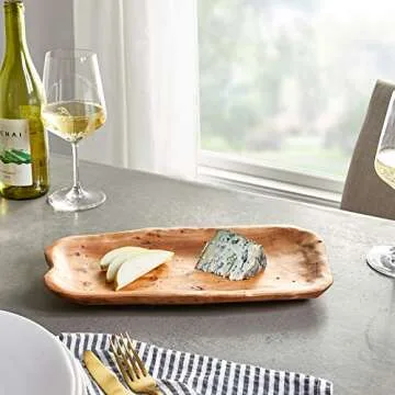 Enrico Root Wood Large Platter – Unique Hand-Carved Art