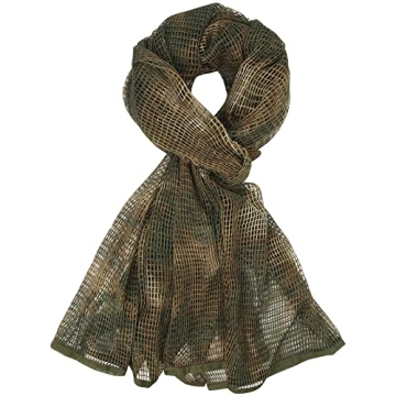 Fousam Sniper Veil,Camo Mesh Net Tactical Scarf for Hunting Shooting Wild Photography Military Outdo...