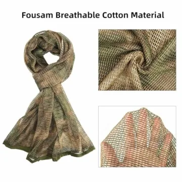 Fousam Sniper Veil Soft Camo Tactical Scarf for Outdoor Use