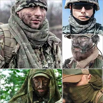 Fousam Sniper Veil Soft Camo Tactical Scarf for Outdoor Use