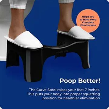 Squatty Potty Original Toilet Stool, Black Design, 7"