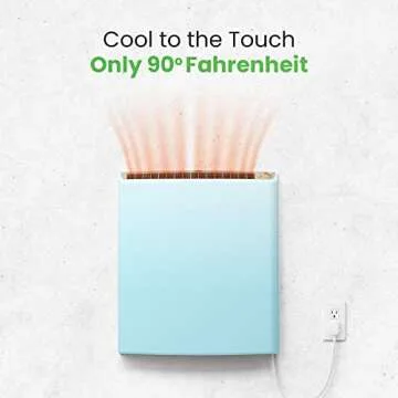 Envi Plug-in Electric Panel Wall Heaters for Indoor Use, Energy Efficient 24/7 Heating w/Safety Sensor Protection, Patented Quiet Fan-less Design, Easy 2-Min Install, Space Heater, Made in USA