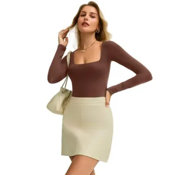 Avidlove Long Sleeve Women's Snap Closure Bodysuit - Soft