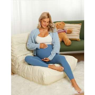 CRZ YOGA Women's Butterluxe Maternity Leggings - Over The Belly 25" - Buttery Soft Yoga Pants in Uni...