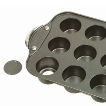 Norpro Nonstick Mini Cheesecake Pan with Handles, 12 count