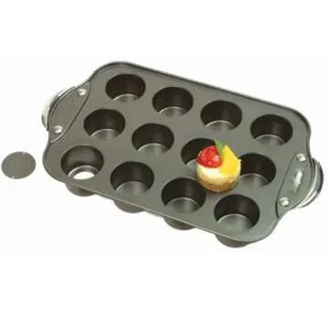 Norpro Nonstick Mini Cheesecake Pan with Handles, 12 count