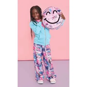 iscream Corey Paige Dance Smiley Face Pillow 13.5"