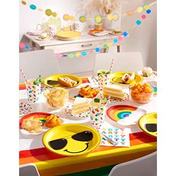 Durable Rainbow Party Plates for Festive Celebrations