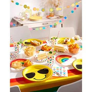 Durable Rainbow Party Plates for Festive Celebrations