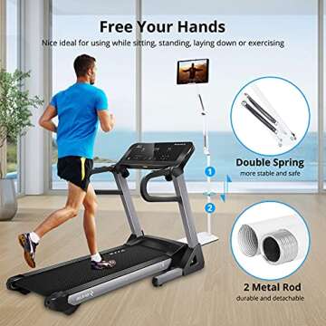 Spessn 360-Degree Rotatable Tablet Floor Stand for All Sizes