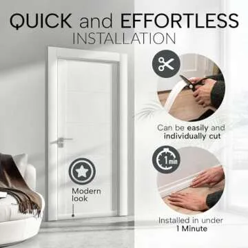 Vellure® Door Draft Stopper for Bottom of Door - Premium Door Sweep for Bottom of Door/Weather Stripping Door Seal (Save Energy – installs Quickly and Easily) Door Strip Ideal for Keeping Out Cold