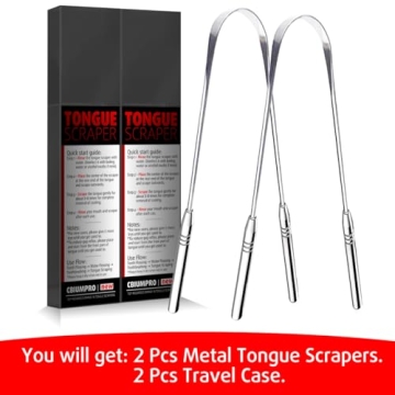 Effective Stainless Steel Tongue Scraper - Fresh Breath Kit