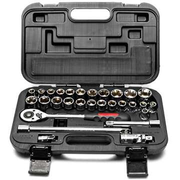 MAXPOWER 30pc Metric & SAE Socket Wrench Set