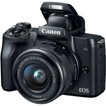 Canon EOS M50 Mirrorless Vlogging Digital Camera with 15-45mm Lens + Camera Bag + 64GB Memory Card + Cleaing Set + More (International Model) (2680C011) - Starter Bundle