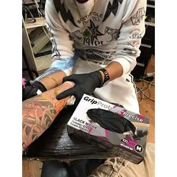 GripProtect Precise Black Nitrile Exam Gloves for Every Task