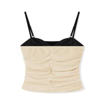 Women's Spaghetti Strap Tank Top Sexy Camisole Lace Trim Backless Cami Bustier Shirt Y2K Summer Goin...