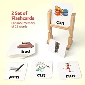Coogam Educational Wooden Reading Blocks for Kids