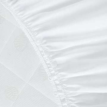 Crib Bed Skirt 28” x 52” with 14” Drop Pleated Dust Ruffle for Baby Boys Girls Elastic Adjusta...