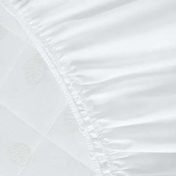 Crib Bed Skirt 28” x 52” with 14” Drop Pleated Dust Ruffle for Baby Boys Girls Elastic Adjusta...