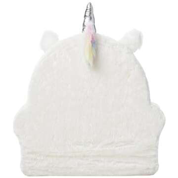 Amazon Basics Children's Plush Toddler Chair, Unicorn, Medium, Multicolor