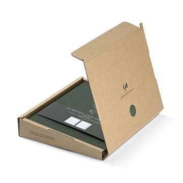 Jumping Fox Design Linen Fabric 6 Ring A5 Binder, 0.75 Inch Small Binder, for 6 Hole Punch A5 Refill Paper and Planner Inserts (6 Round Ring, 0.75", Forest Green)