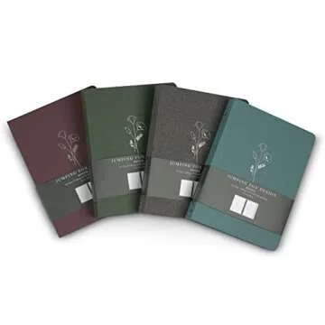 Jumping Fox Design Linen Fabric 6 Ring A5 Binder, 0.75 Inch Small Binder, for 6 Hole Punch A5 Refill Paper and Planner Inserts (6 Round Ring, 0.75", Forest Green)