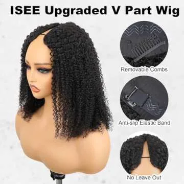 ISEE V Part Human Hair Wig for Effortless Styling