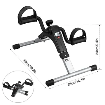 Foldable Mini Exercise Bike with LCD Display for Desk Workouts