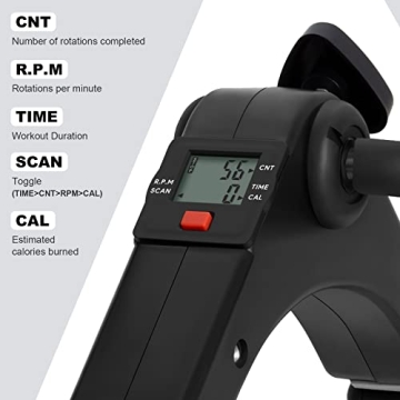 Foldable Mini Exercise Bike with LCD Display for Desk Workouts