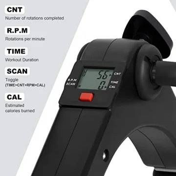 Foldable Mini Exercise Bike with LCD Display for Desk Workouts