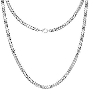 4mm Cuban Chain Necklace for Men - Strong and Stylish