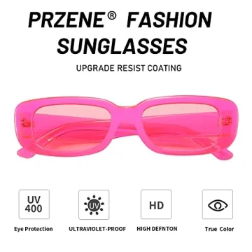 Trendy Przene Retro Rectangle Sunglasses for Summer Fun