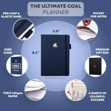 Clever Fox Ultimate Achiever’s Goal Planner - Focus & Productivity 90 Day Journal. Undated Daily W...