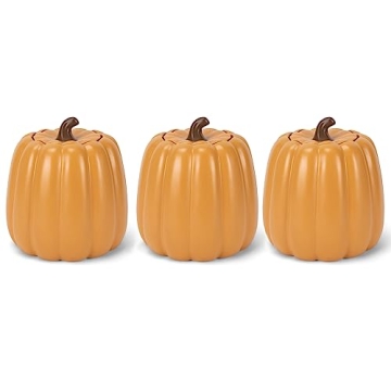 Nat & Jules Pumpkin Shaped 6 x 6 Inch Ceramic Storage Canisters: Perfect for Halloween, Thanksgiving...