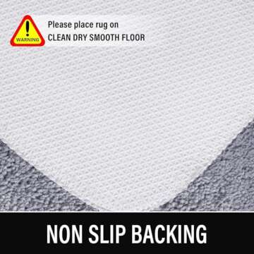 LOCHAS Luminous Non Slip Bathroom Rugs Runner 24 x 60 Inch, Extra Soft and Comfy Bath Mats Rug, Absorbent Thick Microfiber Mat Carpets for Shower, Light Gray
