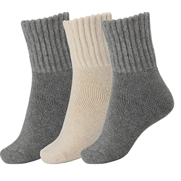 BomKinta Women Winter Solid Boots Socks Thick Warm Wool Socks Cozy Crew Socks for Women Christmas Gi...