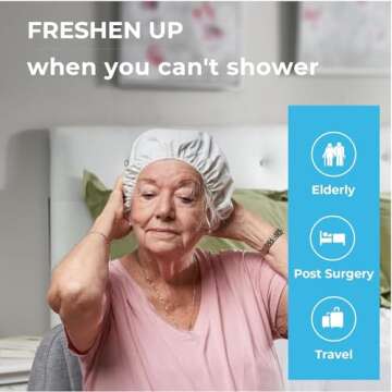 Scrubzz Shampoo Caps - Waterless Hair Washing Solution for Elderly, Hospital & Post Surgery