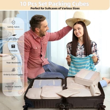 10-Piece Packing Cubes for Organized Travel Essentials