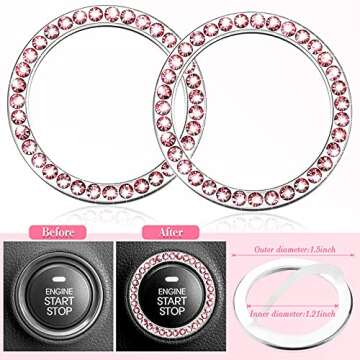 Bling Car Accessories Set for Glamorous Style