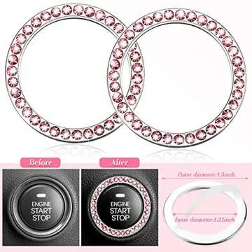 Bling Car Accessories Set for Glamorous Style