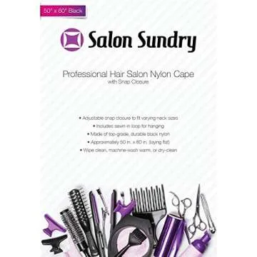 Salon Sundry Professional Hair Salon Nylon Cape w/Snap Closure - 50 in. x 60 in.